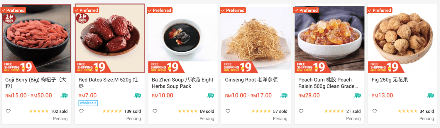 Nine examples of successful eCommerce stores on Shopee